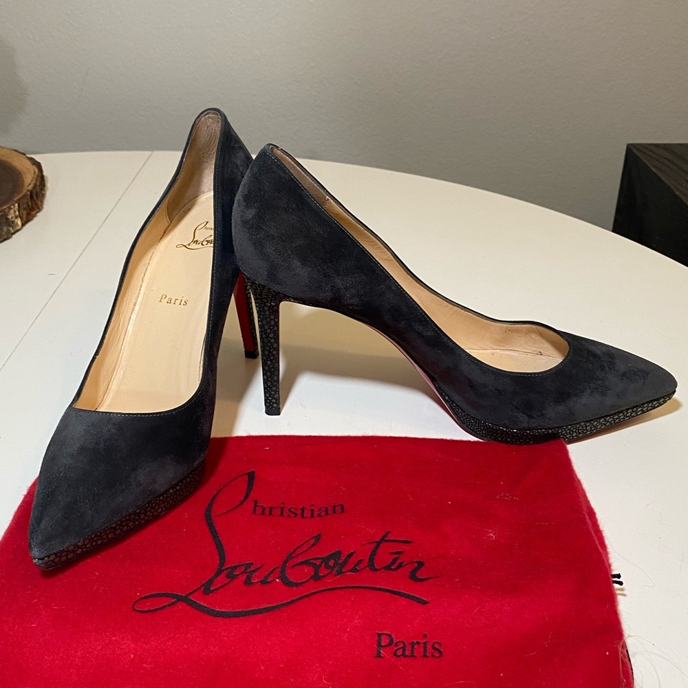 Grey Suede Christian Louboutin Heels | Worn Once